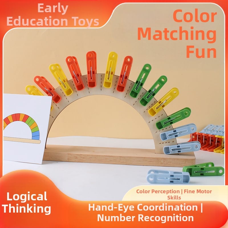 Koka krāsu saskaņošana JiaJiaole bērnu bērnudārza puzle Montessori mācību līdzekļi Puzle Agrīnās izglītības rotaļlietas Krāsu izziņa