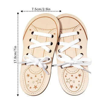 Kingapaelte sidumise kingalaudade tootja, et harjutada laste praktilist kingapaelte sidumise õppimist. Puitlaastudega kingalauad. Varajase hariduse mänguasjad.