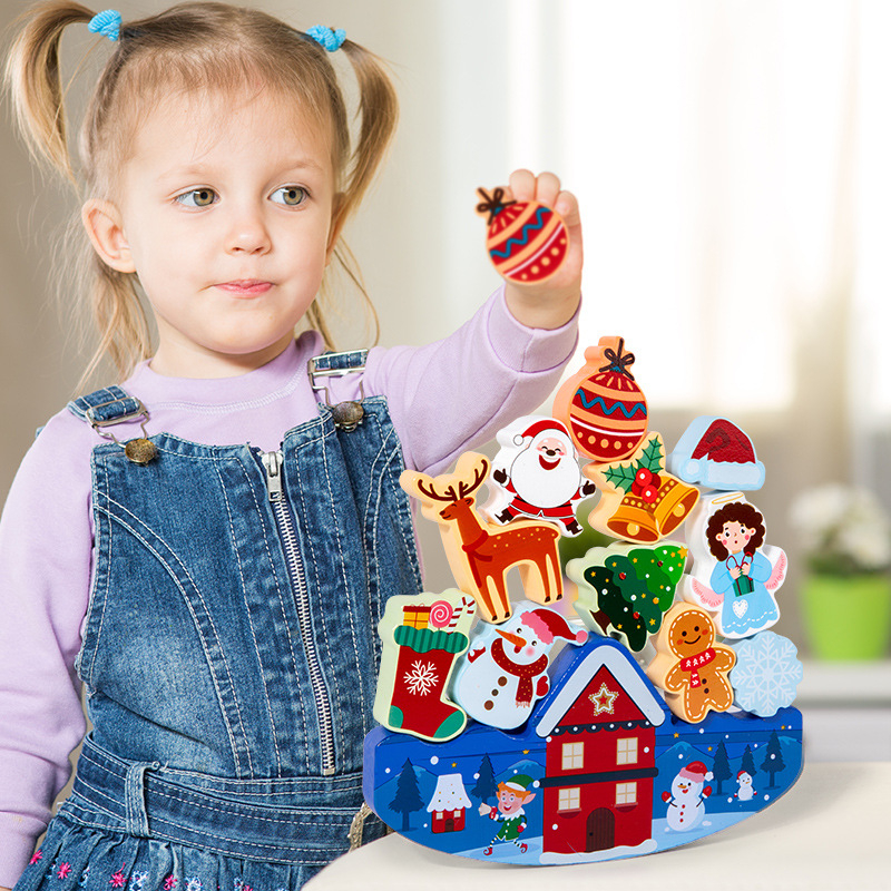 Kalėdinių kaladėlių formos dėlionės vaikams (3–6 metų vaikams), Helovino tema, didelės dalelės, sudėtos aukštai, tarpvalstybiniai žaislai