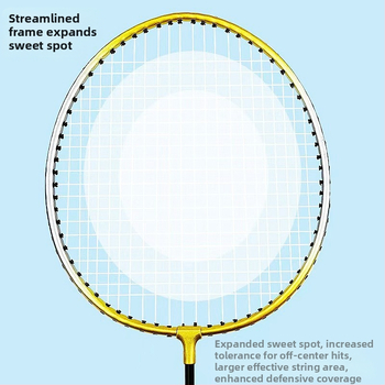Sprogimai sandėlyje suaugusiųjų badmintono raketė studentams pradedantiesiems, treniruotėms, ferolydinio padalinta raketė, plaukų karta