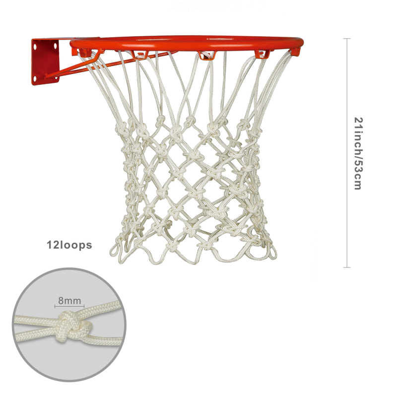 Sandėlyje specialios partijos krepšinio tinklas, profesionalus varžybų tinklas, polipropileno poliesterio rėmas, paryškintas krepšinio tinklas, standartinis krepšinio tinklas