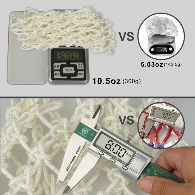 Sandėlyje specialios partijos krepšinio tinklas, profesionalus varžybų tinklas, polipropileno poliesterio rėmas, paryškintas krepšinio tinklas, standartinis krepšinio tinklas