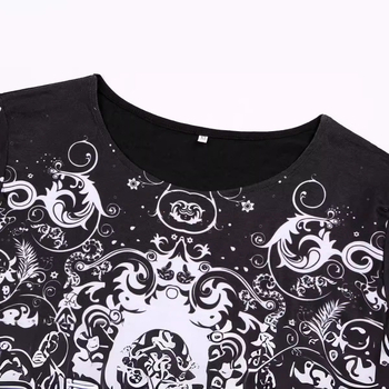 Amazon AliExpress Foreign Trade plus size Дамски пуловер с дълъг ръкав и къс ръкав, средна дължина, свободна тениска