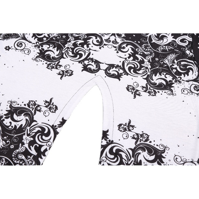 Amazon AliExpressi väliskaubanduse pluss-suuruses naiste crewneck-kaelusega keskmise pikkusega trükitud pikkade varrukatega pullover-top lahtine T-särk