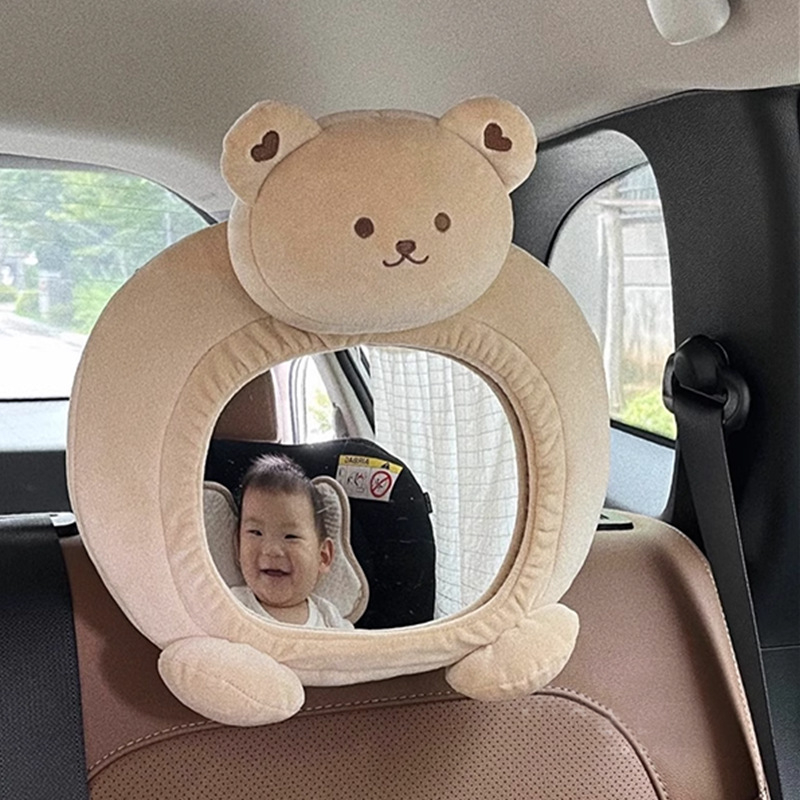 Uus karune vaatluspeegel armas kolmemõõtmeline karune auto vaatluspeegel laste turvatool tagurduspeegel