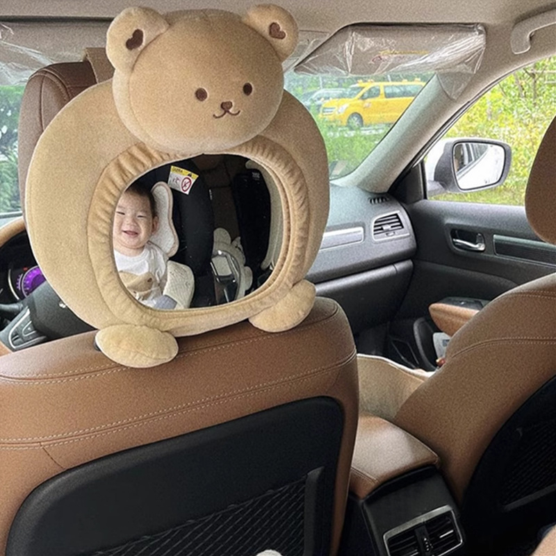 Uus karune vaatluspeegel armas kolmemõõtmeline karune auto vaatluspeegel laste turvatool tagurduspeegel