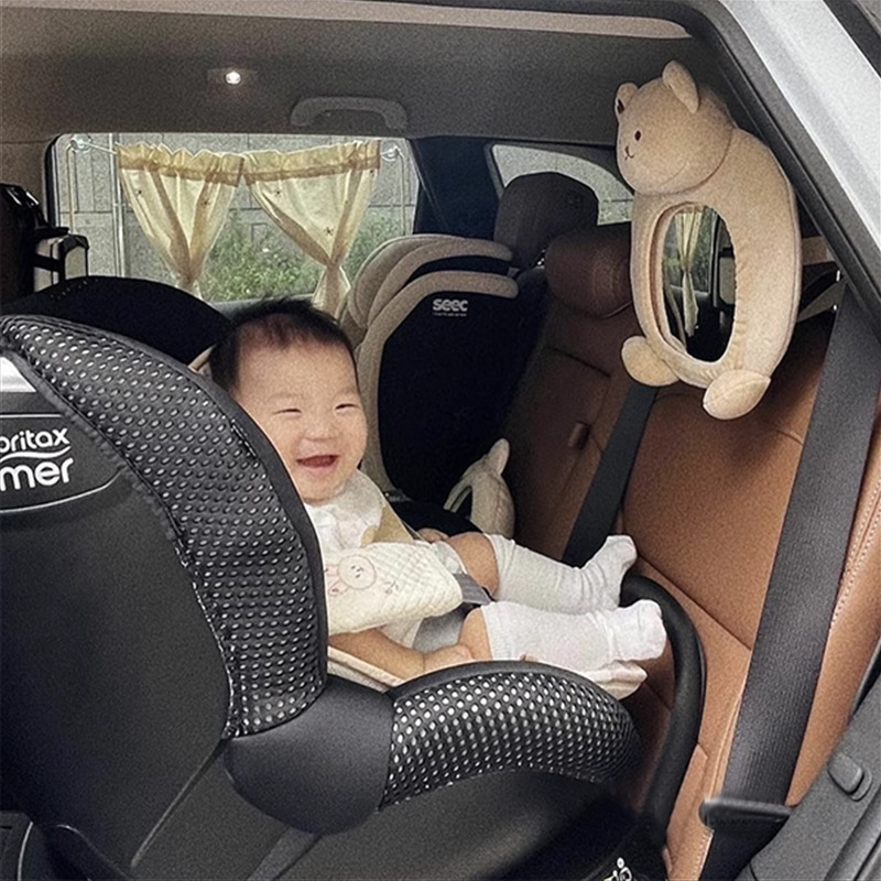 Uus karune vaatluspeegel armas kolmemõõtmeline karune auto vaatluspeegel laste turvatool tagurduspeegel