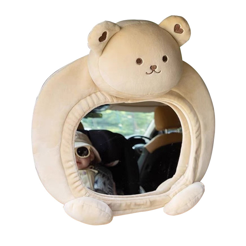 Uus karune vaatluspeegel armas kolmemõõtmeline karune auto vaatluspeegel laste turvatool tagurduspeegel