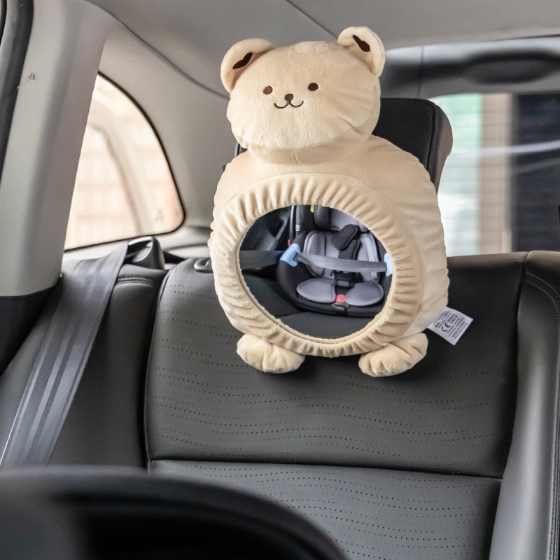 Jaunums lāča novērošanas spogulis, mīlīgs trīsdimensiju lāča auto, novērošanas spogulis, bērnu drošības sēdeklītis, atpakaļskata spogulis