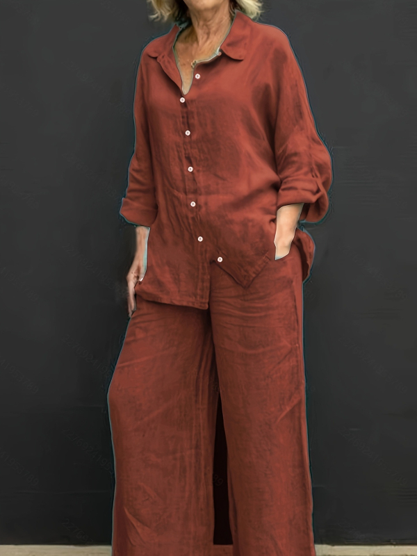 2025. aasta piiriülene uus Euroopa ja Ameerika uus naiste ühevärviline vabaaja särk ja pükskostüüm piiriülese otsetarnega