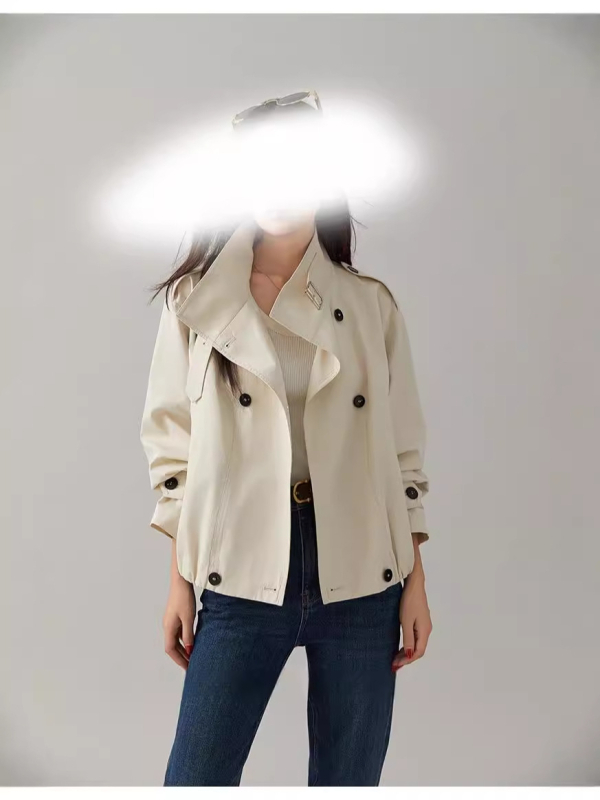 2024 őszi új érkezésű, könnyen kezelhető dzseki, széldzseki, rövid, rövid derekú galléros dzseki kis méretű nőknek