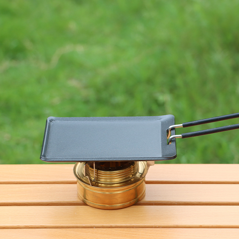 Välisseinte ristkülikukujuline mittenakkuv grillplaat Korea stiilis üliväike teppanyaki grillplaat kaasaskantav steikpann