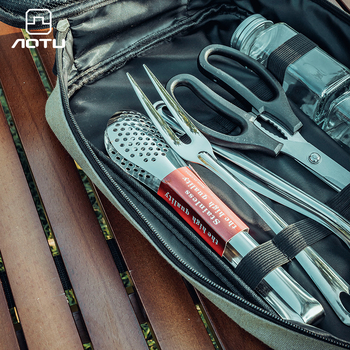 Σετ 12 τεμαχίων από ανοξείδωτο ατσάλι, φορητά επιτραπέζια σκεύη, εξοπλισμός κάμπινγκ, αυτόνομη περιήγηση, κάμπινγκ, πικνίκ