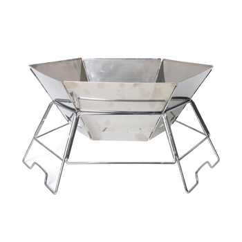 Lauko iškylų kepsninė, šešiakampė sulankstoma kepsninė, šešiakampė anglies viryklė, nešiojama nerūdijančio plieno kepsninė