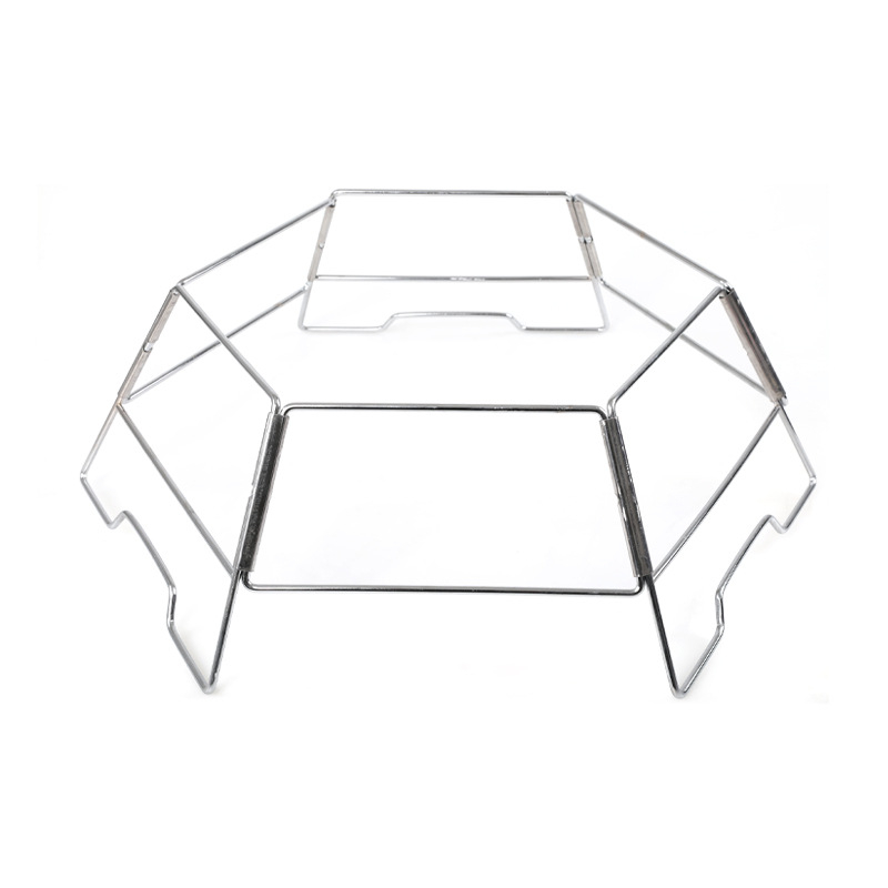 Lauko iškylų kepsninė, šešiakampė sulankstoma kepsninė, šešiakampė anglies viryklė, nešiojama nerūdijančio plieno kepsninė