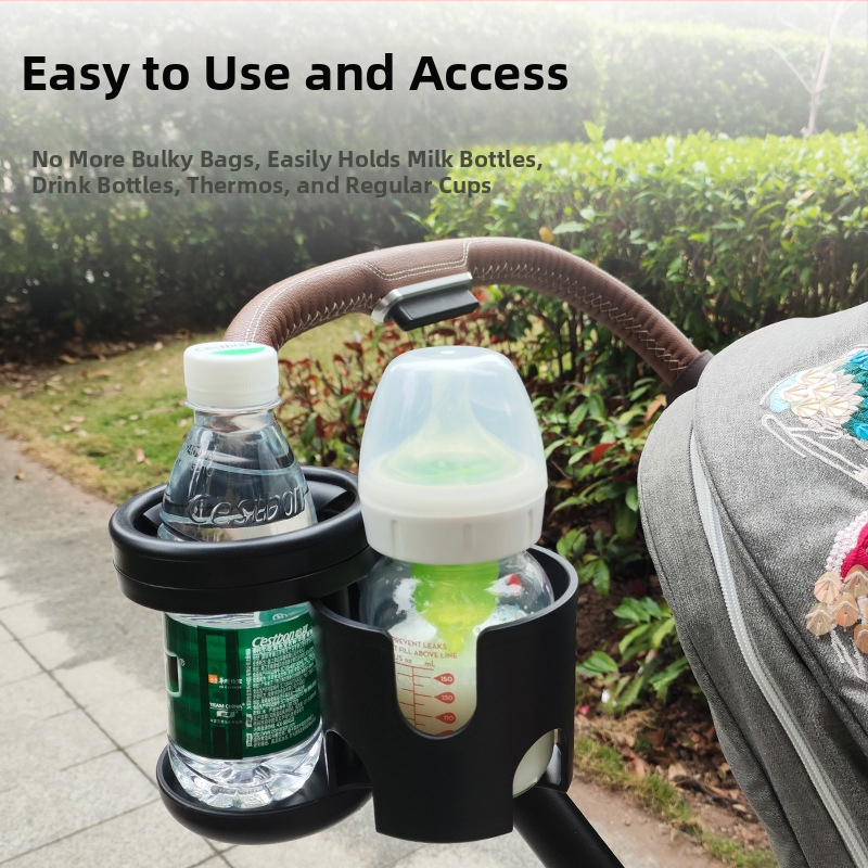 Трансгранична бебешка количка Amazon, въртяща се поставка за чаши „Две в едно“, предпазна седалка, електрическа бутилка за вода за кола, двойна поставка за бутилка