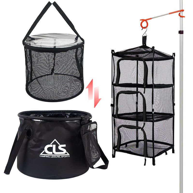 Täiustatud välistingimustes kaasaskantav kokkupandav ämbri äravoolukorv telkimiseks mõeldud grillimiseks mõeldud köögiviljade pesemise ämber, sissetõmmatav kalapüügiämber, kalapüügivahendite kott