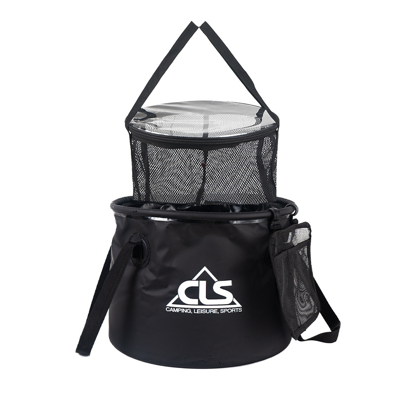 Täiustatud välistingimustes kaasaskantav kokkupandav ämbri äravoolukorv telkimiseks mõeldud grillimiseks mõeldud köögiviljade pesemise ämber, sissetõmmatav kalapüügiämber, kalapüügivahendite kott