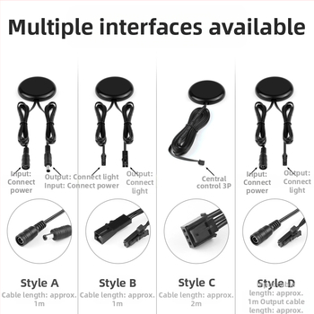 LED šviesos juostos jutiklinis reguliatorius rankiniam nuskaitymui, namų spintelės apšvietimo jungiklio didmeninė prekyba