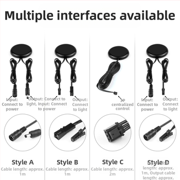 LED šviesos juostos jutiklinis reguliatorius rankiniam nuskaitymui, namų spintelės apšvietimo jungiklio didmeninė prekyba