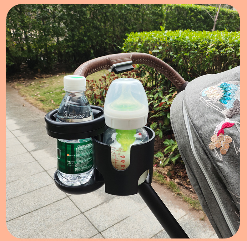 Suport de siguranță pentru cărucior Amazon transfrontalier, suport pentru pahar, sticlă de apă, suport dublu pentru pahar, suport multifuncțional pentru pahar, suport pentru sticlă două în unu