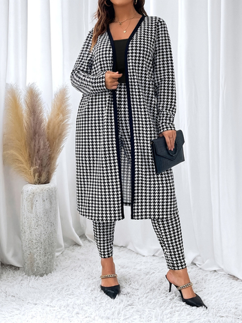 Европейски и американски трансграничен моден нов костюм за външна търговия с дълъг ръкав тип „петеница“ за жени, есен и зима, Amazon