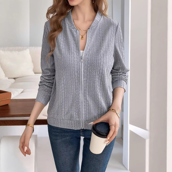 2024. aasta sügis-talv Euroopa ja Ameerika väliskaubanduse piiriülene uus Amazon Wish naiste ühevärviline pikkade varrukatega vabaaja mantel