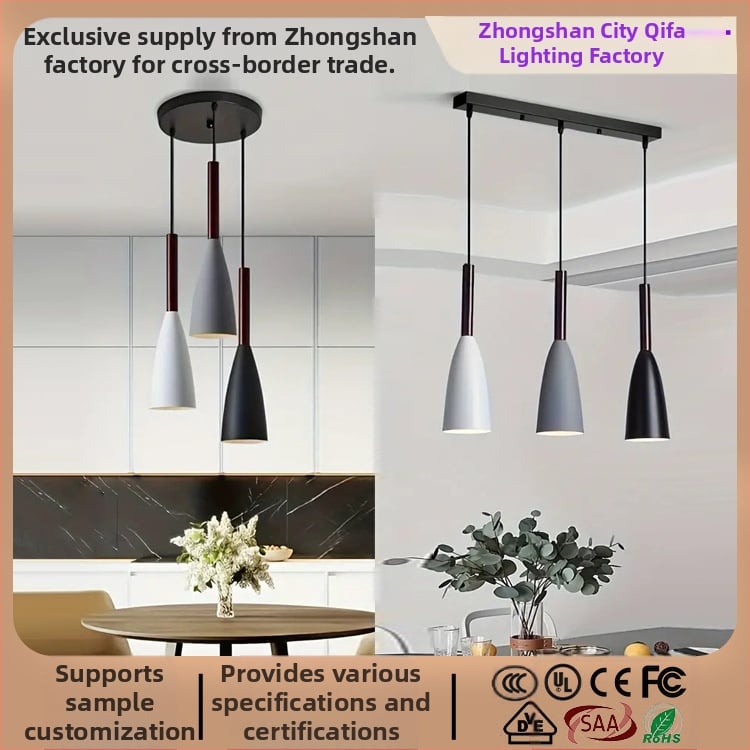Zhongshan Lighting Factory Griestu lampas apgaismojums Dzelzs mākslas lustra Ēdamistabas abažūrs Dzīvojamās istabas lustra Guļamistaba Moderns Minimālisma stils