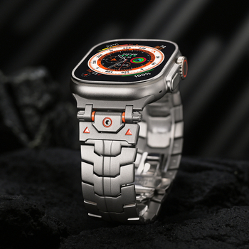 Για Apple Watch Λουράκι Apple Watch Ultra από Ανοξείδωτο Ατσάλι S10 Iron Man Μεταλλικό Λουράκι Αρσενικό