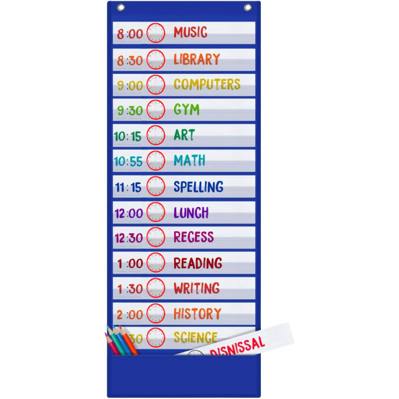 Горещо продаван календар на Amazon, календар за времето, годишен календар, карта за управление на времето, център за ранно образование, висяща чанта за карти