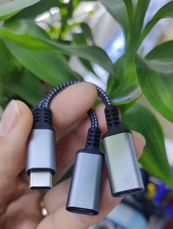 C tipo skaitmeninis adapteris 3,5 mm ausinių keitiklis mobiliojo telefono įkrovimui PD60W greito įkrovimo garso kabelis