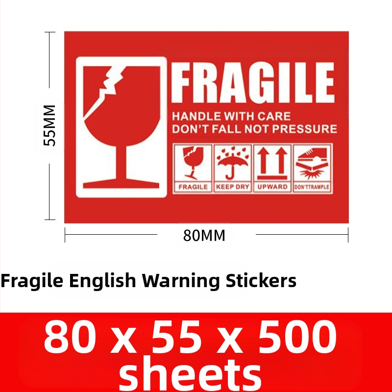 Habraste toodete silt habras hiina ja inglise keeles hoiatussilt kaetud paberist ekspresslogistika pakendi habras silt