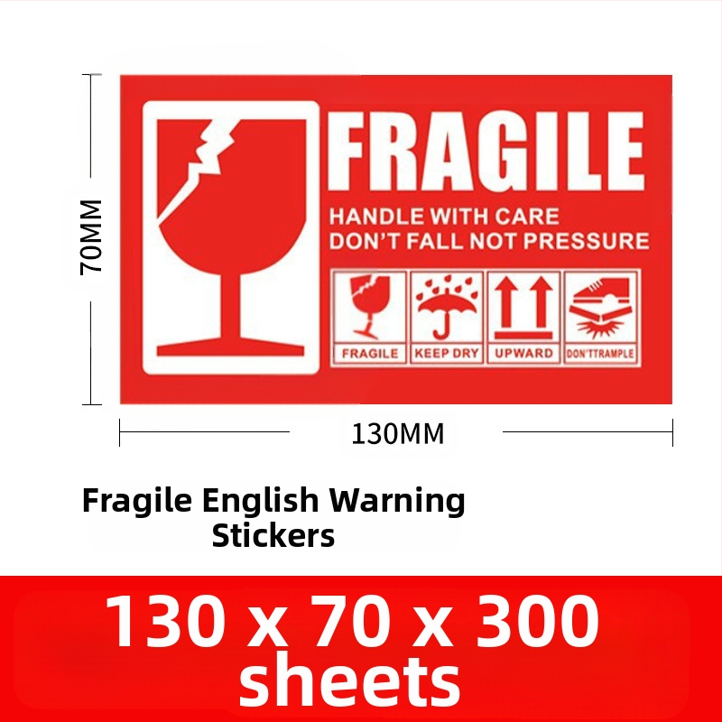 Habraste toodete silt habras hiina ja inglise keeles hoiatussilt kaetud paberist ekspresslogistika pakendi habras silt