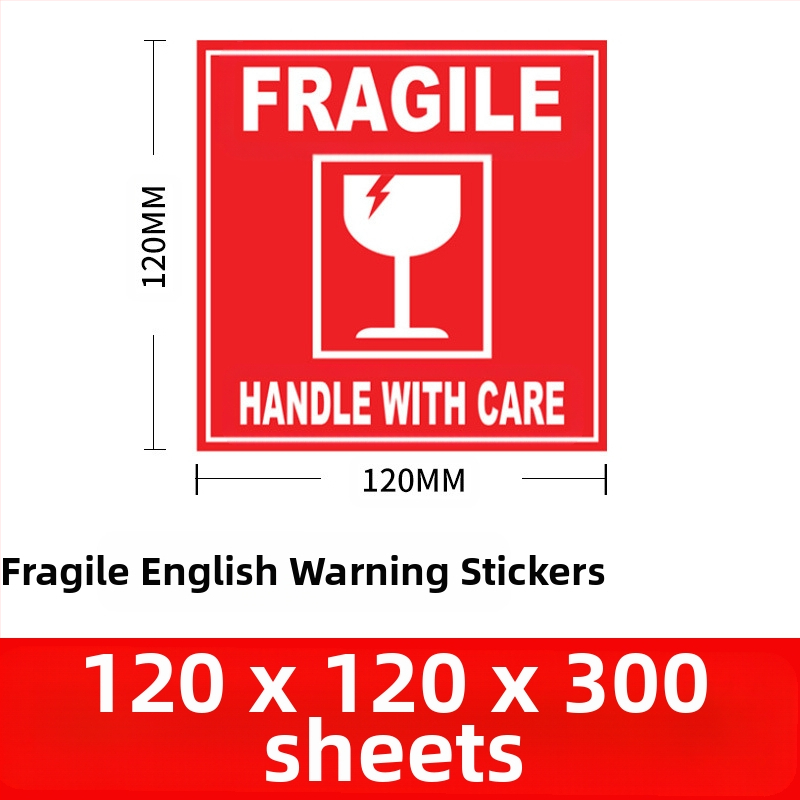 Habraste toodete silt habras hiina ja inglise keeles hoiatussilt kaetud paberist ekspresslogistika pakendi habras silt