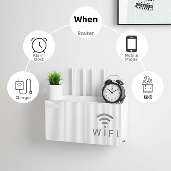 Pie sienas stiprināma uzglabāšanas kaste bezvadu wifi TV dekoderis maršrutētāja plaukts necaurduroša uzglabāšanas kaste pie sienas stiprināma