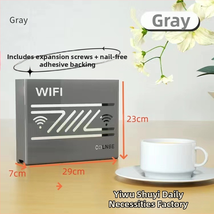 Pie sienas stiprināma uzglabāšanas kaste bezvadu wifi TV dekoderis maršrutētāja plaukts necaurduroša uzglabāšanas kaste pie sienas stiprināma