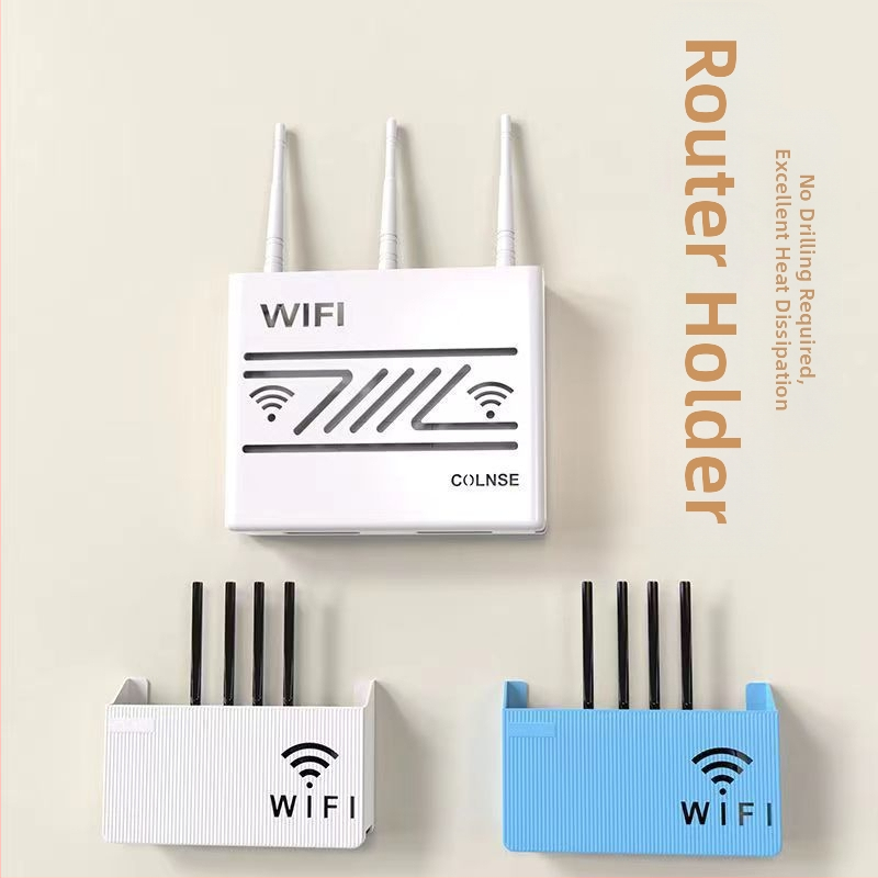 Pie sienas stiprināma uzglabāšanas kaste bezvadu wifi TV dekoderis maršrutētāja plaukts necaurduroša uzglabāšanas kaste pie sienas stiprināma
