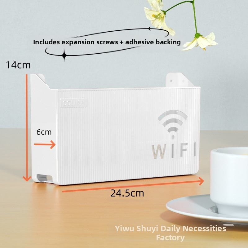 Pie sienas stiprināma uzglabāšanas kaste bezvadu wifi TV dekoderis maršrutētāja plaukts necaurduroša uzglabāšanas kaste pie sienas stiprināma