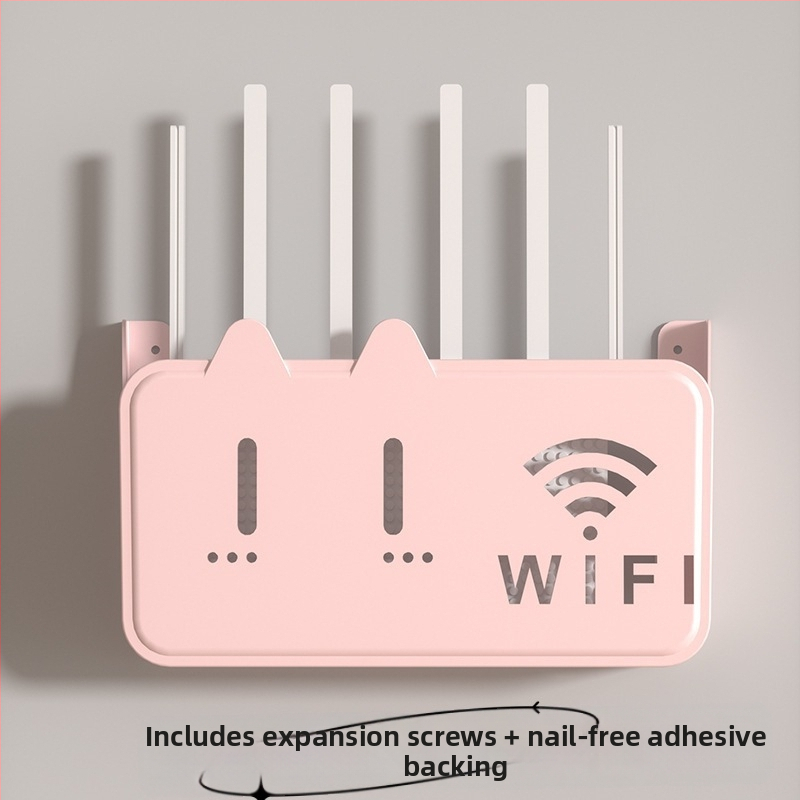 Pie sienas stiprināma uzglabāšanas kaste bezvadu wifi TV dekoderis maršrutētāja plaukts necaurduroša uzglabāšanas kaste pie sienas stiprināma