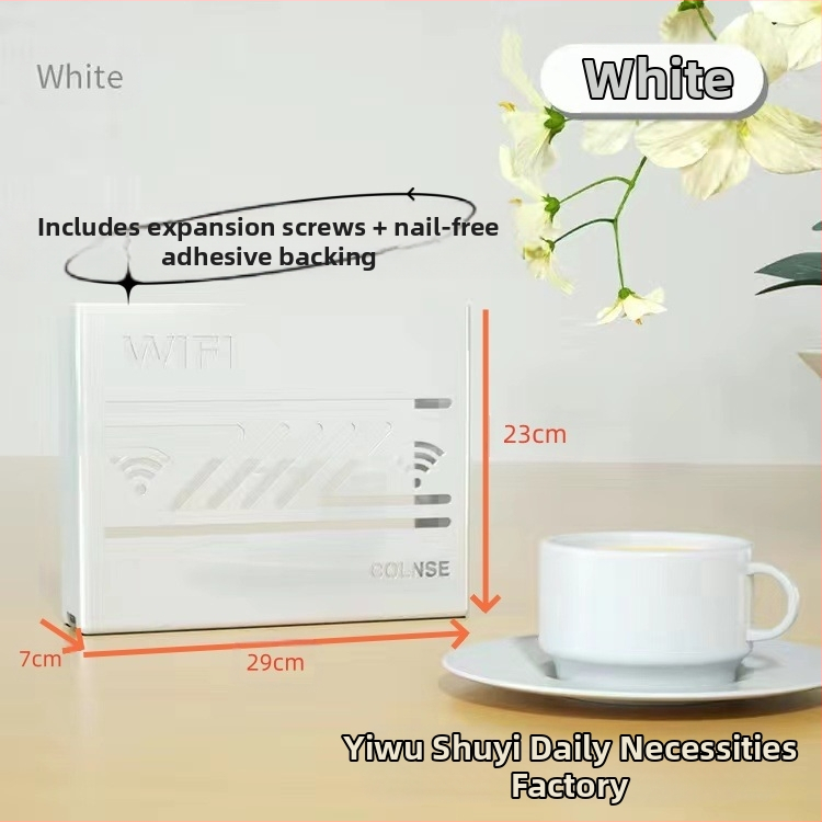 Pie sienas stiprināma uzglabāšanas kaste bezvadu wifi TV dekoderis maršrutētāja plaukts necaurduroša uzglabāšanas kaste pie sienas stiprināma