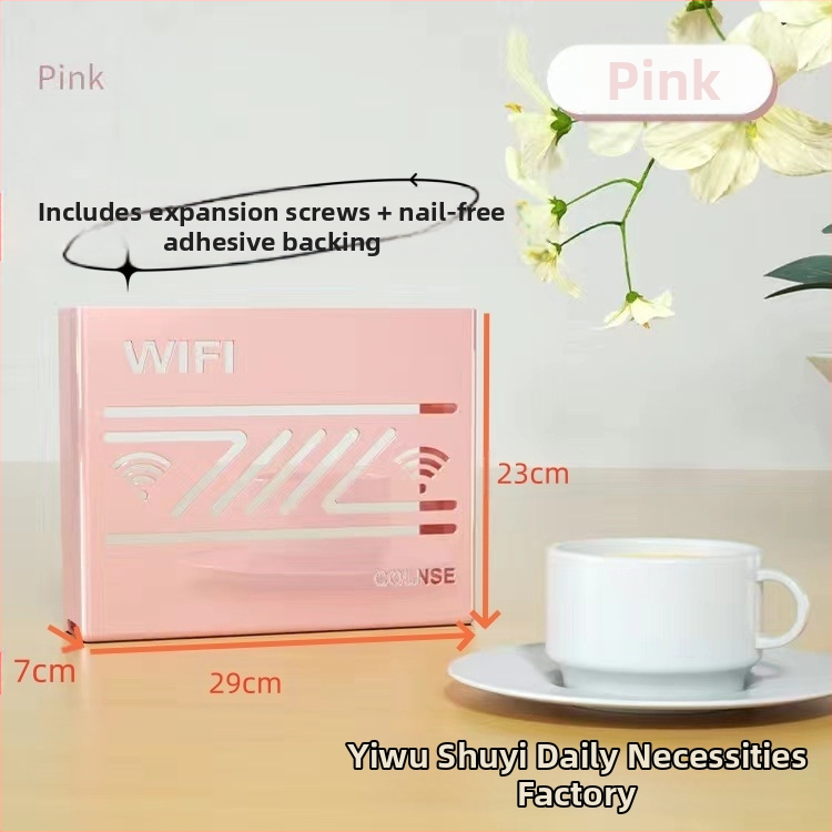 Pie sienas stiprināma uzglabāšanas kaste bezvadu wifi TV dekoderis maršrutētāja plaukts necaurduroša uzglabāšanas kaste pie sienas stiprināma