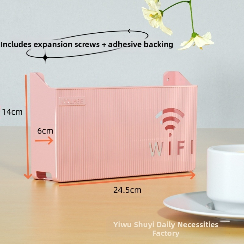 Pie sienas stiprināma uzglabāšanas kaste bezvadu wifi TV dekoderis maršrutētāja plaukts necaurduroša uzglabāšanas kaste pie sienas stiprināma