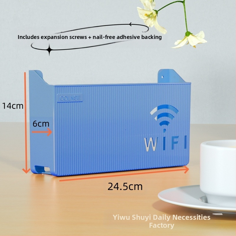 Pie sienas stiprināma uzglabāšanas kaste bezvadu wifi TV dekoderis maršrutētāja plaukts necaurduroša uzglabāšanas kaste pie sienas stiprināma