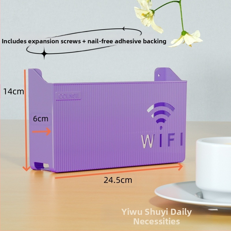 Pie sienas stiprināma uzglabāšanas kaste bezvadu wifi TV dekoderis maršrutētāja plaukts necaurduroša uzglabāšanas kaste pie sienas stiprināma