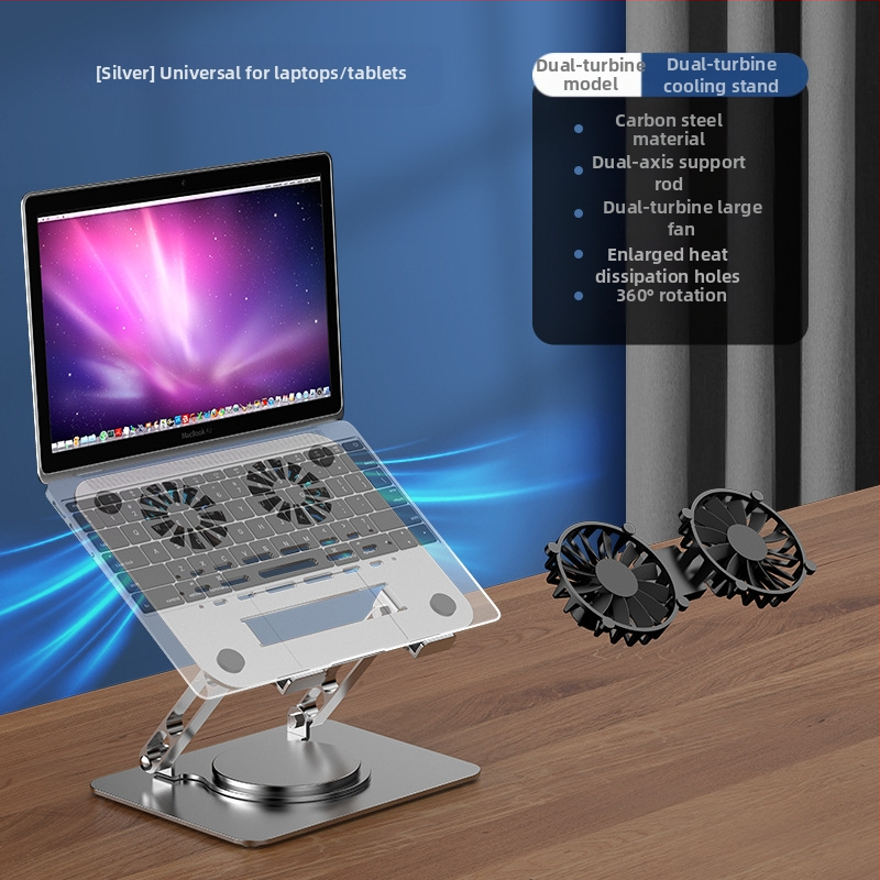 Sülearvuti alus, vertikaalne kõrgendusriiul, 360-kraadine pöörlemine, reguleeritav tõsteklamber, 18-tolline mängusülearvuti lauaarvuti