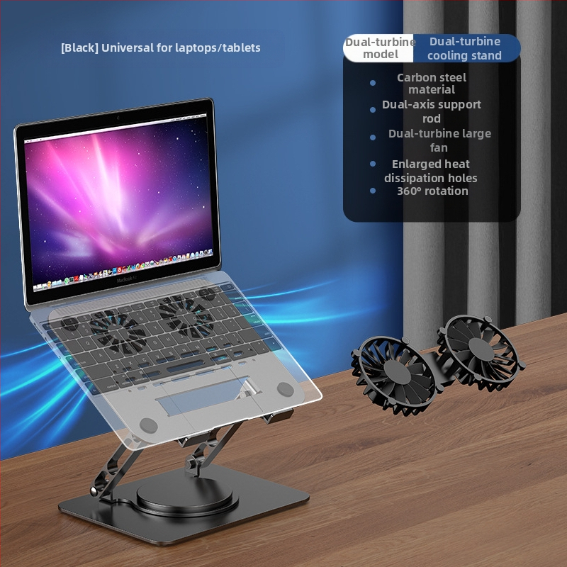 Sülearvuti alus, vertikaalne kõrgendusriiul, 360-kraadine pöörlemine, reguleeritav tõsteklamber, 18-tolline mängusülearvuti lauaarvuti