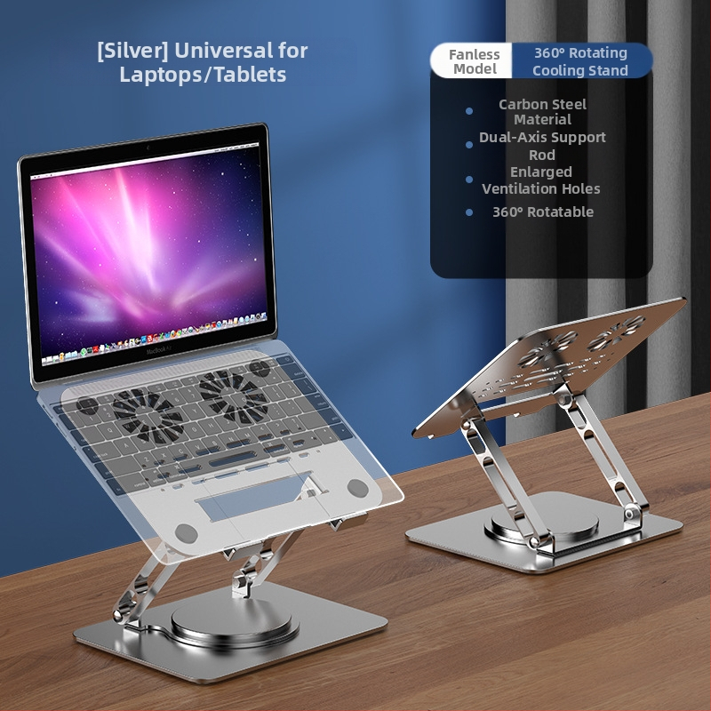 Sülearvuti alus, vertikaalne kõrgendusriiul, 360-kraadine pöörlemine, reguleeritav tõsteklamber, 18-tolline mängusülearvuti lauaarvuti