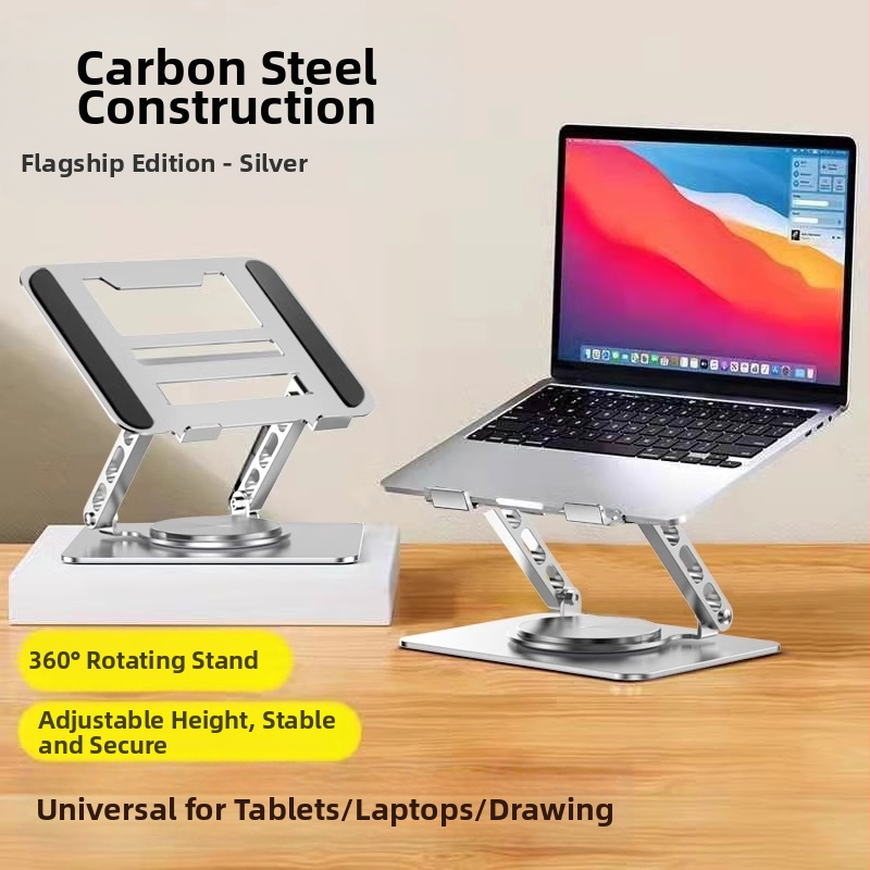 Sülearvuti alus, vertikaalne kõrgendusriiul, 360-kraadine pöörlemine, reguleeritav tõsteklamber, 18-tolline mängusülearvuti lauaarvuti