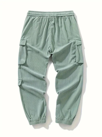 TEMU Xiyin TK Explosions Corduroy plus izmēra vīriešu kordbikses, skaistas Eiropas izmēra garās bikses, modernas Džokera bikses