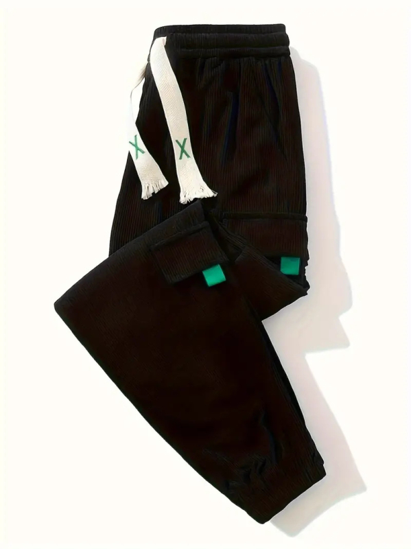 TEMU Xiyin TK Explosions Corduroy plus izmēra vīriešu kordbikses, skaistas Eiropas izmēra garās bikses, modernas Džokera bikses